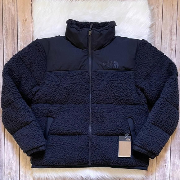The North Face Sherpa Nuptse Jacket In Aviator Navy - Picture 2 of 10